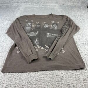 Duck Dynasty Mens Long Sleeve Graphic T-Shirt Brown Robertson Family Ducks Small